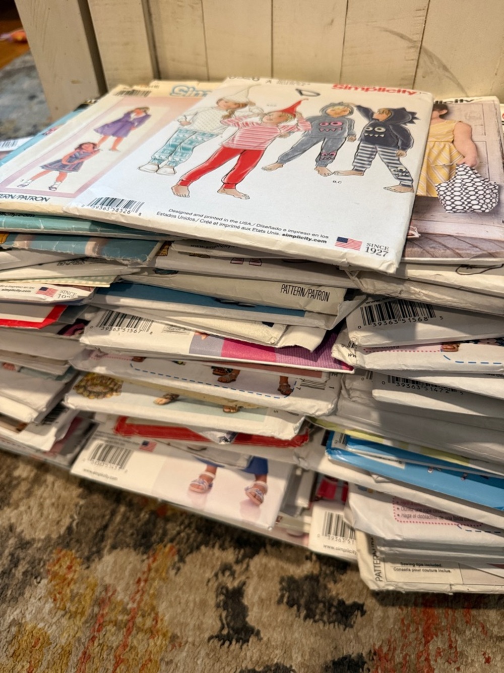Huge Vintage Sewing Pattern Lot (85) Kids Girls Clothing Dresses Simplicity